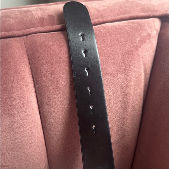 Valentino Black Leather Belt with Signature Buckle main image 5